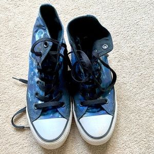 Converse galaxy high top chuck taylor sneakers